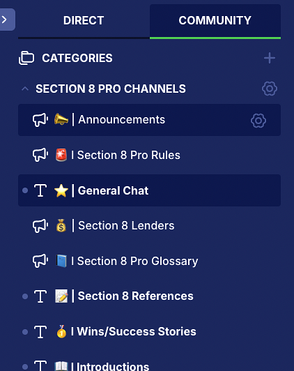Section 8 Pro community channels for lenders and partners